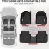 YITAMOTOR® Floor Mats for Honda CR-V 2023 2024 (Include Hybrid) All Weather Floor mats for Honda CRV 2023 2024 Honda CRV Hybrid Hybrid Accessories, 1st & 2nd Row Floor Liners, Black