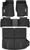 YITAMOTOR® Floor Mats & Cargo Liner for 2022-2024 Jeep Grand Cherokee (NOT for WK or Grand Cherokee L), Custom Fit TPE All Weather 1st & 2nd Rows and Trunk Full Set Mats Automotive Floor Liners, Black