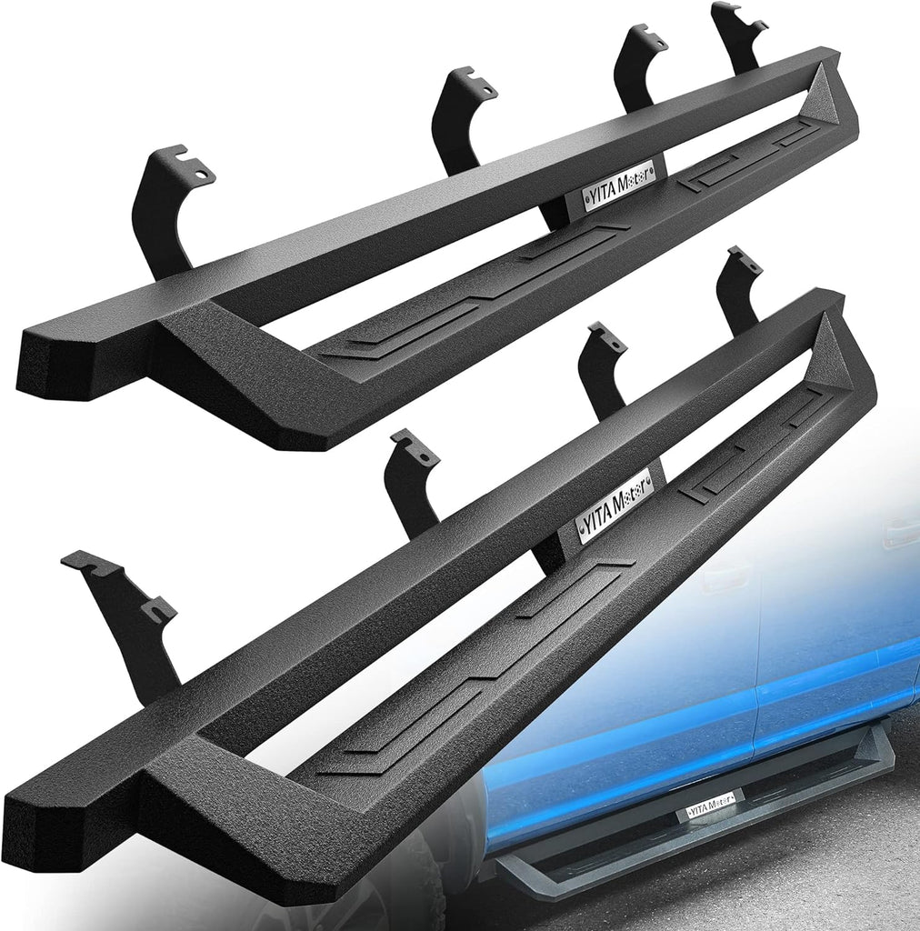 YITAMOTOR® Running Boards for 2022-2024 Toyota Tundra Crew Max Drop Side Step Nerf Bars BLK