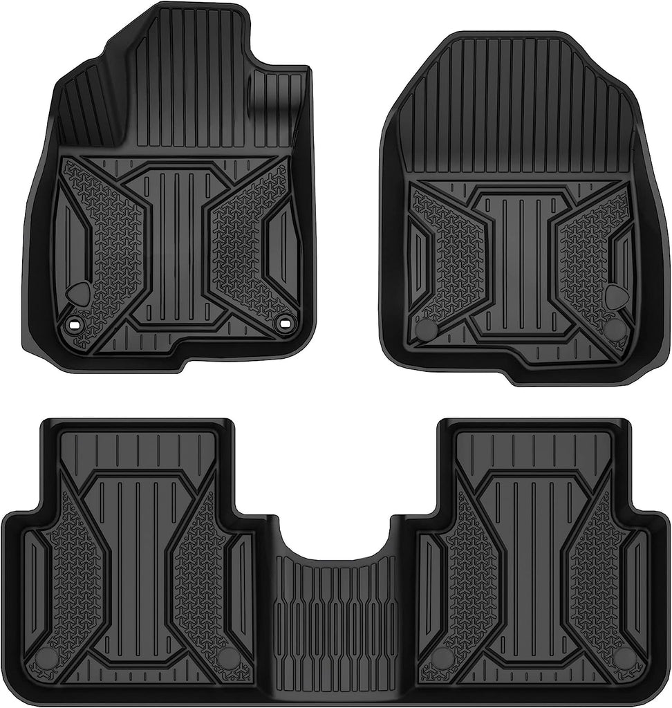 YITAMOTOR®Floor Mats Compatible with Honda CR-V 2017-2022, Custom Fit TPE All Weather Car Liners, 1st & 2nd Row Floor Liners, Black