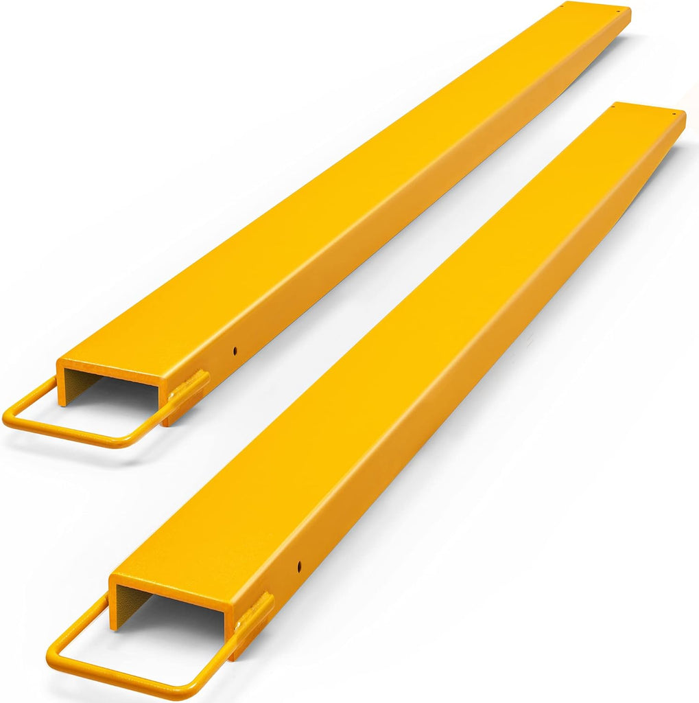 YITAMOTOR® Pallet Fork Extension 60 Inch Length 4.5 Inch Width, Heavy Duty Steel Pallet Extensions for Forklift Truck, Yellow