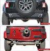 YITAMOTOR® Rear Bumper with Tire Carrier Compatible for 2018-2024 Jeep Wrangler JL & Unlimited JLU (2/4 Doors), Full Width Back Bumper w/ 2" Hitch Receiver & D-Rings