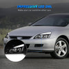 YITAMOTOR® Switchback 03-07 Honda Accord DRL LED Tube Headlights Assembly Clear Reflector