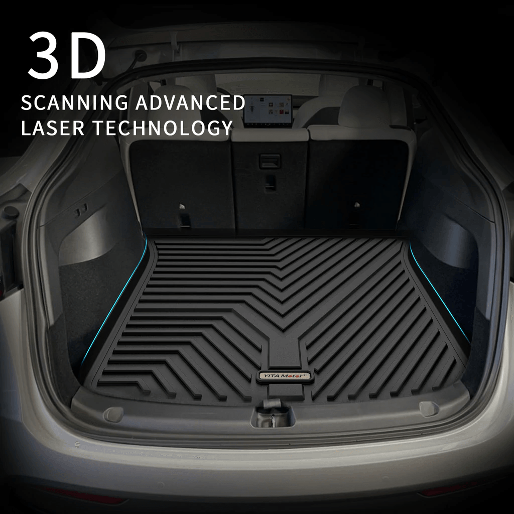 YITAMOTOR® 2017-2021 Chrysler Pacifica (No Hybrid Models) Cargo Liner Floor Mats, All-Weather Protection - YITAMotor