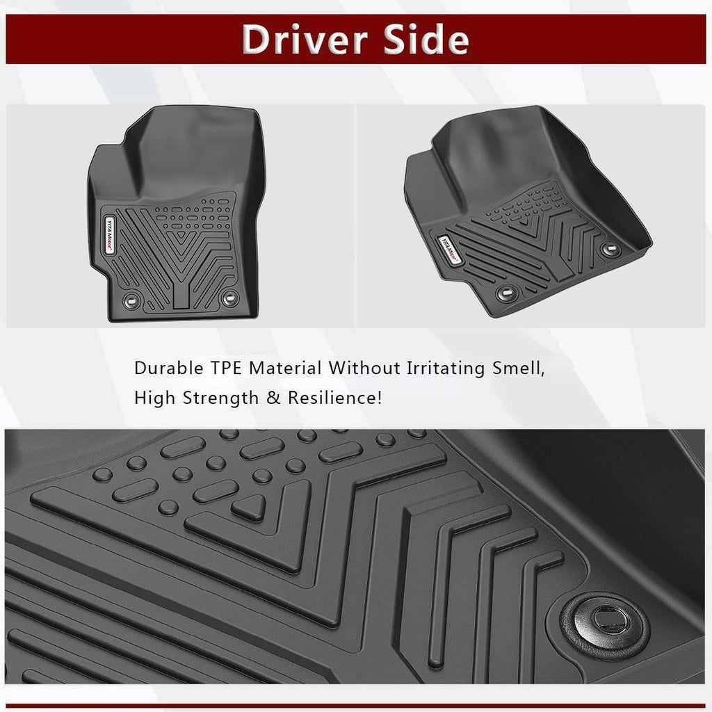 YITAMOTOR® Floor Mats For 20-24 Toyota Corolla Hybrid LE, TPE Floor Liners 1st & 2nd Row All-Weather Protection