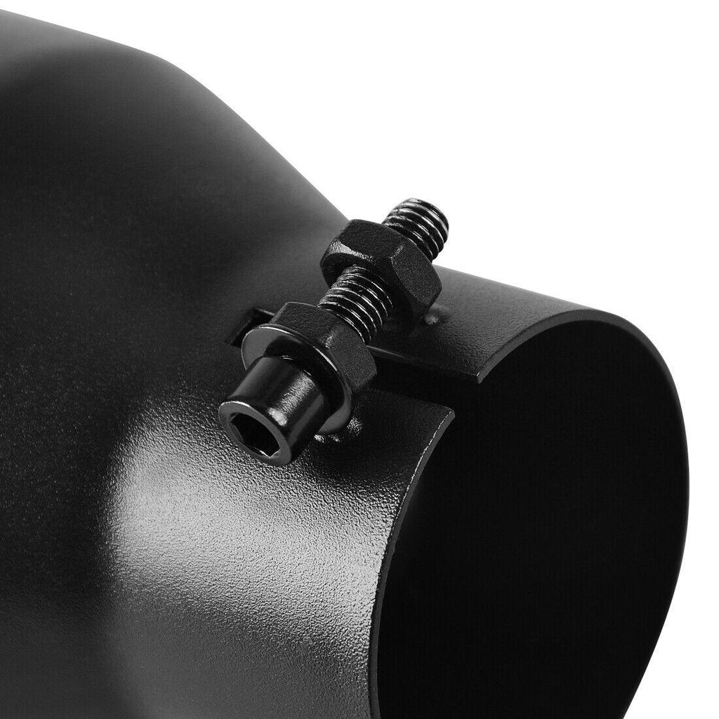 YITAMOTOR® 2.5" Inlet Black Exhaust Tip, Standard 2 1/2" Inside Black Paint Finish Exhaust Tailpipe Tip - YITAMotor