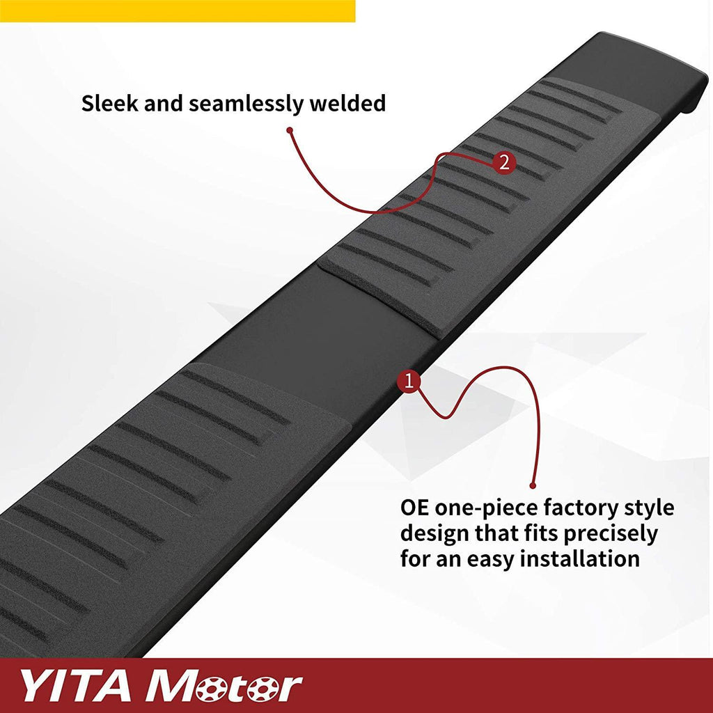 YITAMOTOR® 6" Running Boards For 15-24 Chevrolet Colorado/GMC Canyon Crew Cab, Aluminum Black Side Steps Nerf Bars
