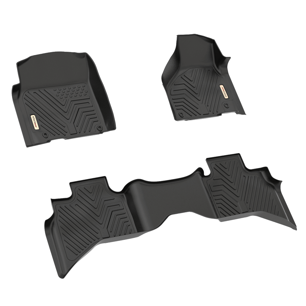 YITAMOTOR® Floor Mats Floor Liners for 2012-2018 Dodge Ram 1500 Quad Cab Only, 1st & 2nd Row All Weather Protection