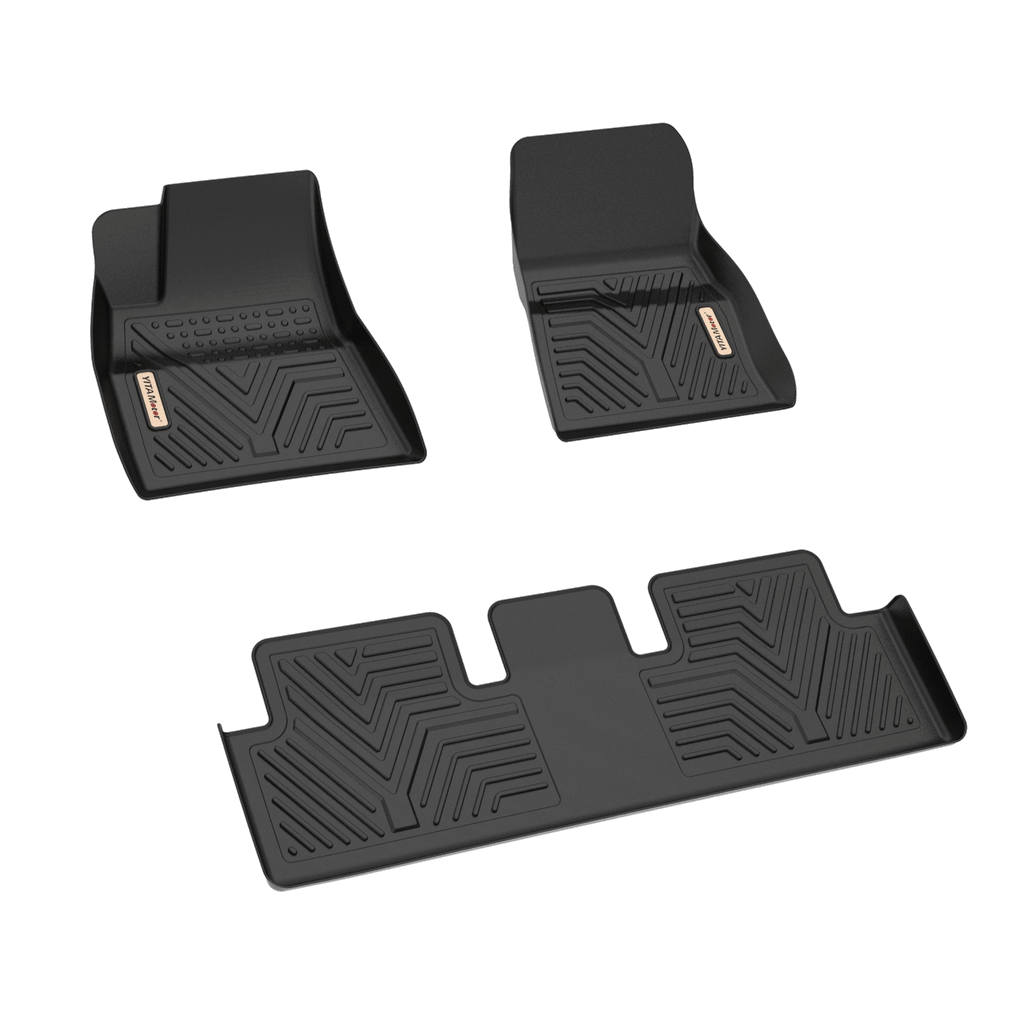 YITAMOTOR® Floor Mats All Weather Liners for 2017-2023 Tesla 3 Model Black Protector Kit
