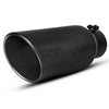 4 Inch Inlet Universal Stainless Steel Black Diesel Exhaust Tailpipe Tip for Truck Cars Bolt On Design - YITAMotor