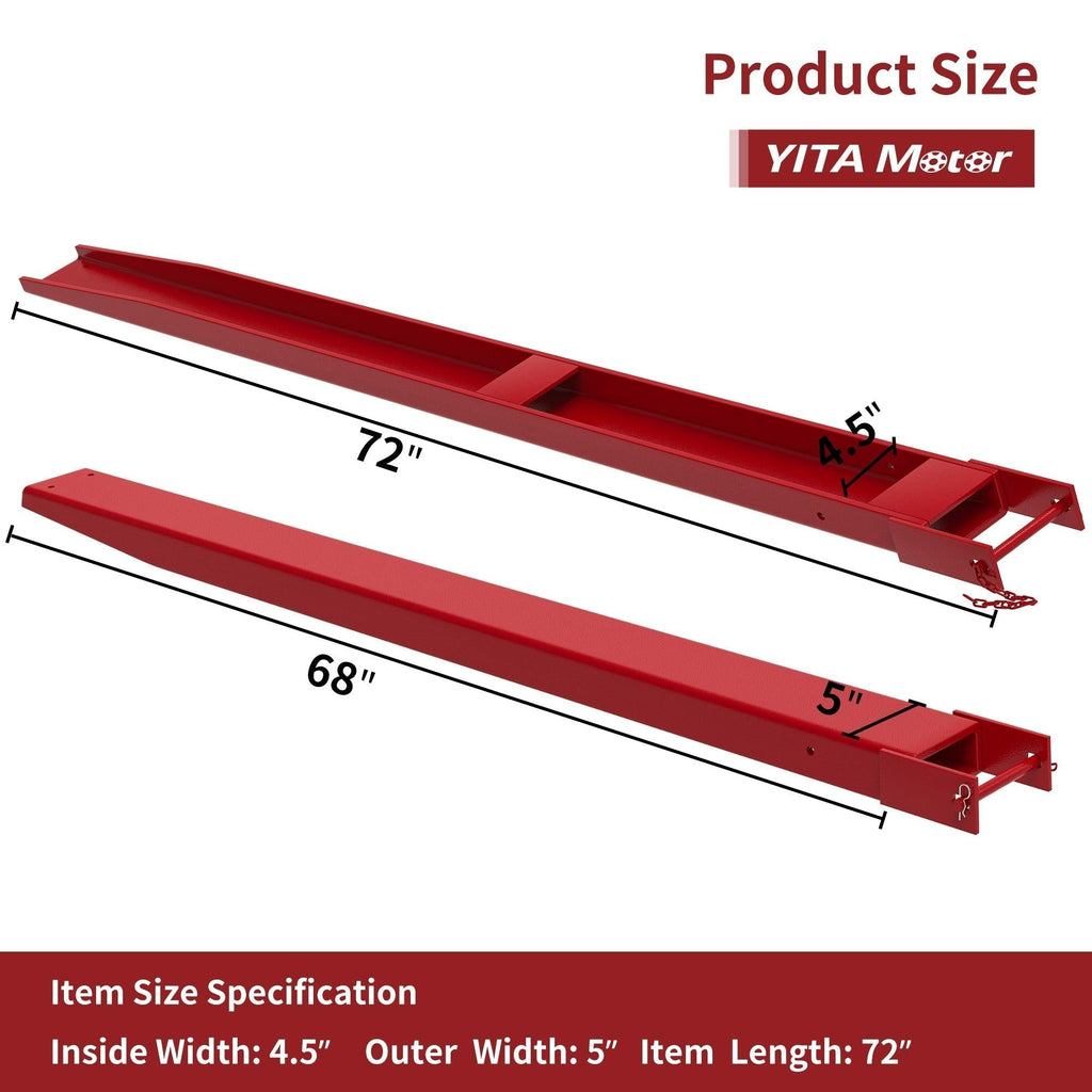 YITAMOTOR® 72" Length 5" Width Pallet Fork Extension