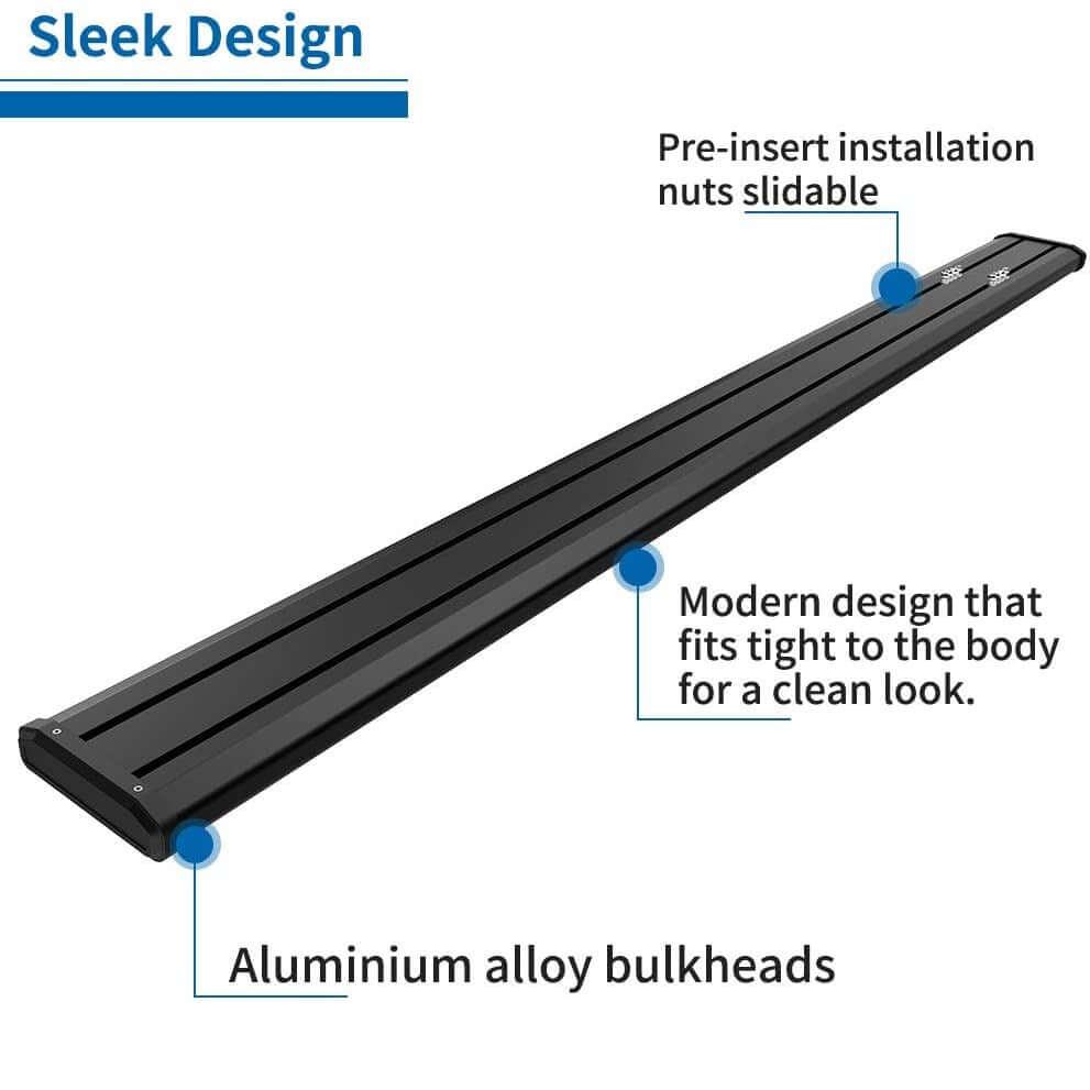 Chevy Silverado running boards w/ aluminium alloy bulkheads
