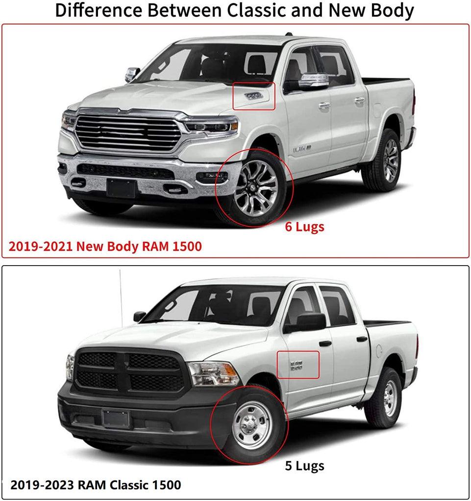 YITAMOTOR® 2009-2018 Dodge Ram 1500, 2010-2024 Ram 2500/3500 Crew Cab, 6" Running Boards Side Steps