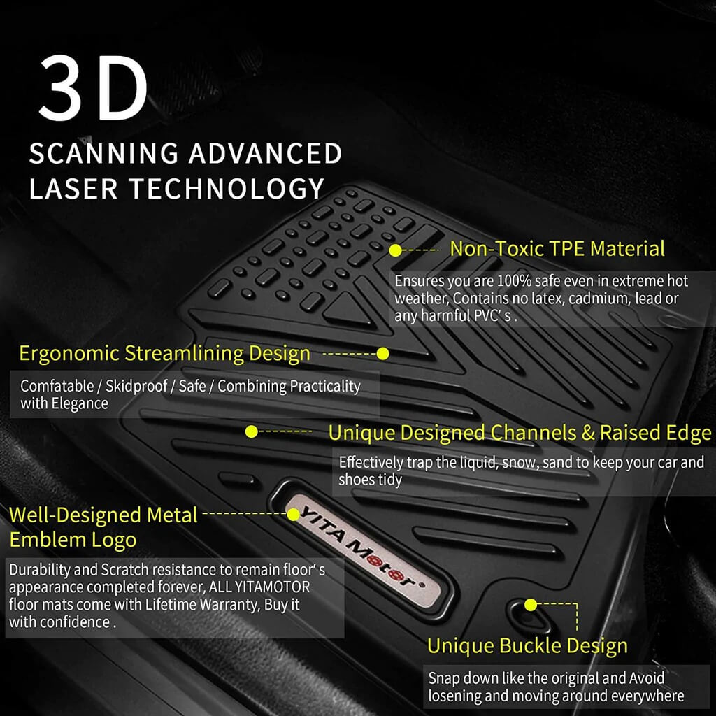 2019-2023 Toyota RAV4 floor mats made with 3D scanning advanced laser technology