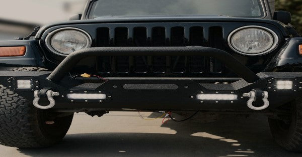 ¿Cómo instalar el parachoques delantero en un Jeep Wrangler TJ YJ 1987-2006?