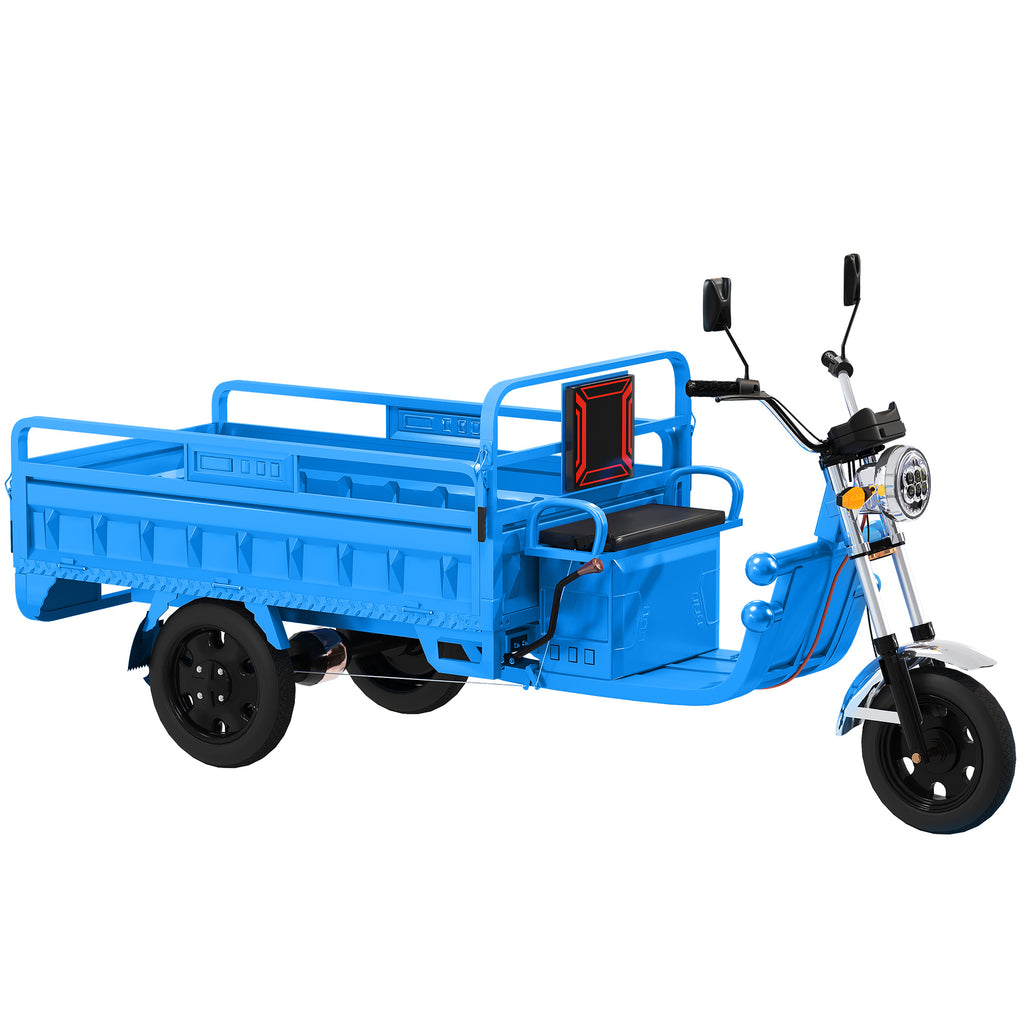 Electric Powered Cargo Truck 1200 Watt Motorized Scooter Moped Truck 3 Wheel Trike Tricycle Scooter