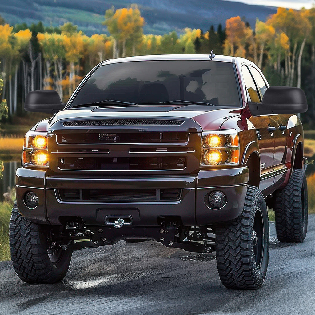 YITAMOTOR® Espejo lateral izquierdo del conductor para Toyota Tundra 2007-2013, plegable manual con calefacción eléctrica