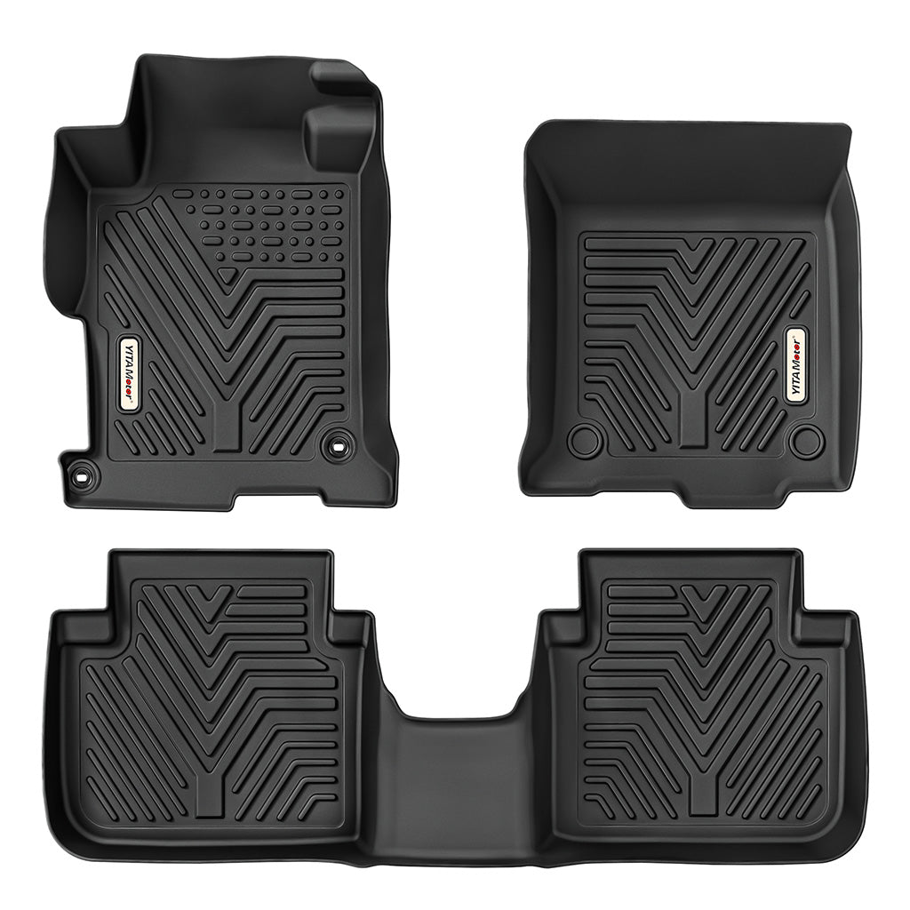YITAMOTOR® All-Weather Floor Mats for 2013-2017 Honda Accord Sedans, 1st & 2nd Row Protection Liners