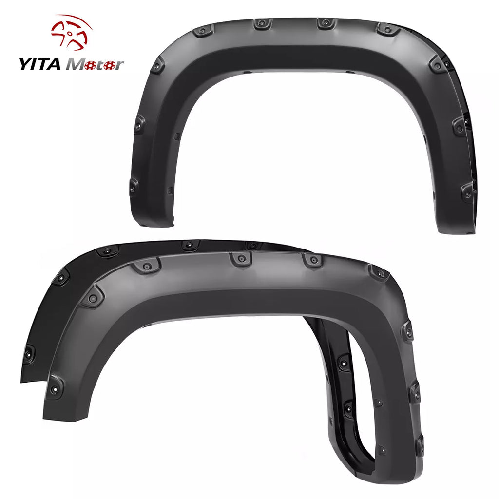 YITAMOTOR® Fender Flares for 07-13 GMC Sierra 1500 / 07-14 2500HD 3500HD Pocket Rivet 78.7" & 97.6"