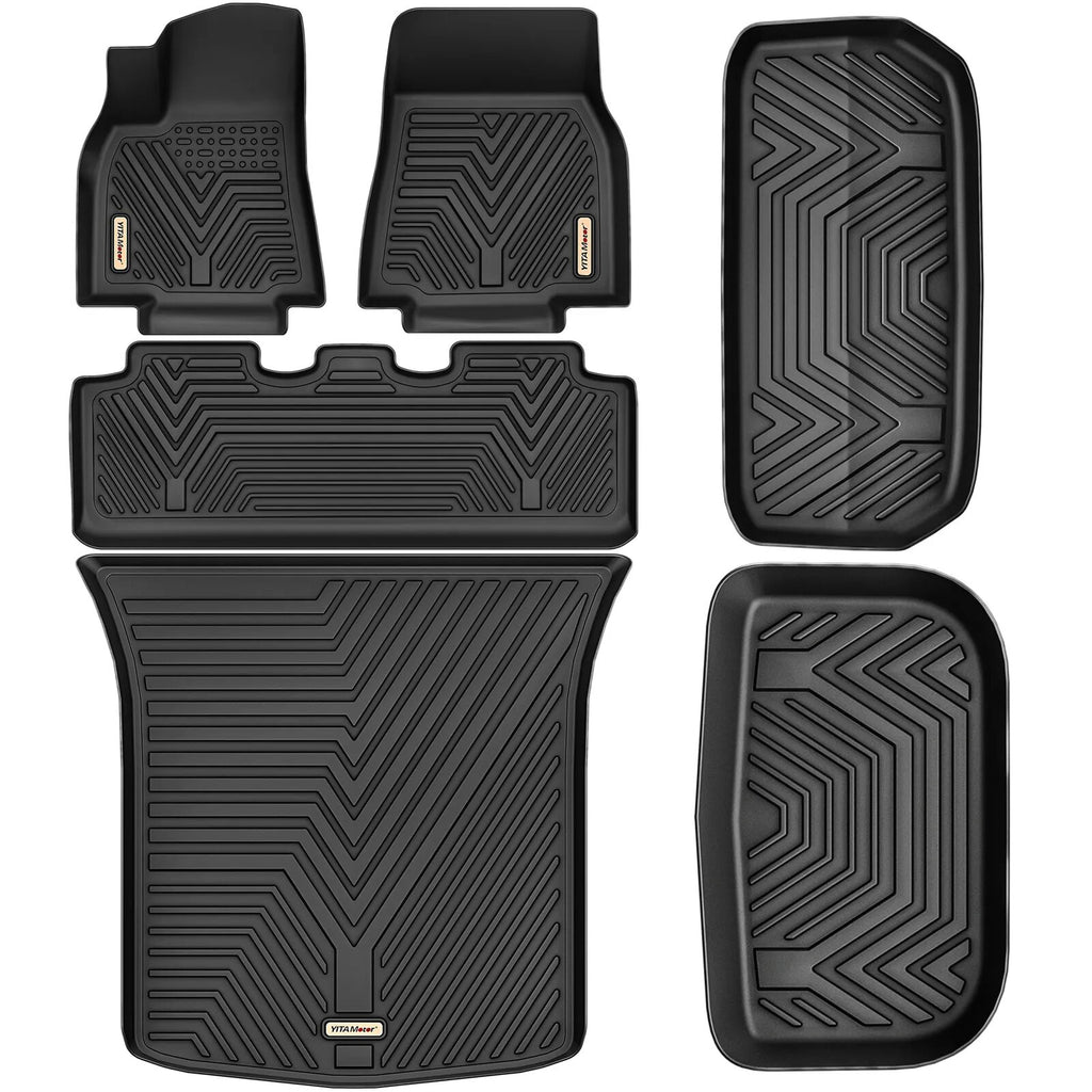 YITAMOTOR® 3D TPE All-Weather Floor Mats & Cargo Liner Full Set for 2020-2024 Tesla Model Y, Waterproof Protection