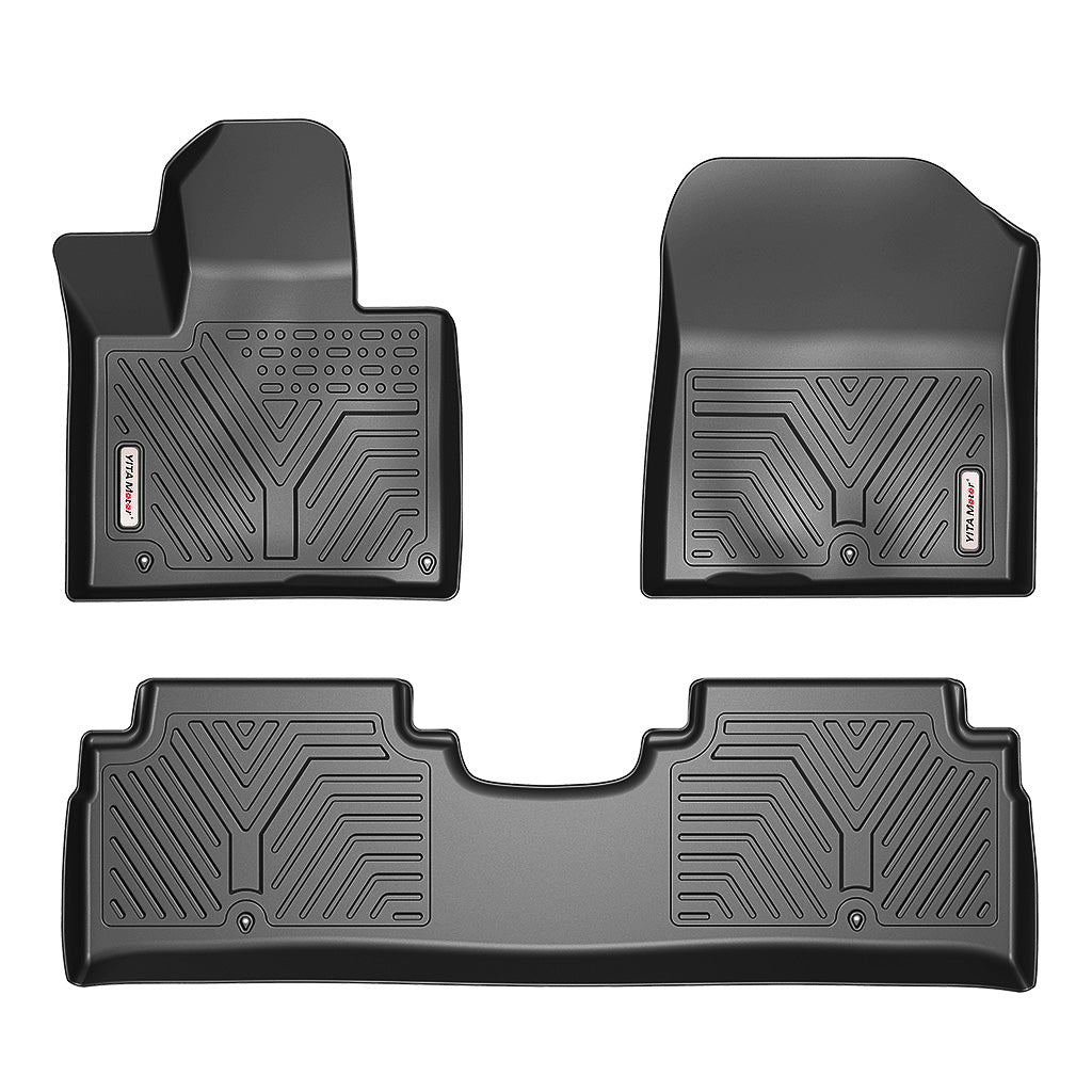 Tapetes YITAMOTOR® para Kia Sorento 2016-2020, revestimientos de piso de TPE negros personalizados, protección para todo tipo de clima en la 1.a y 2.a fila
