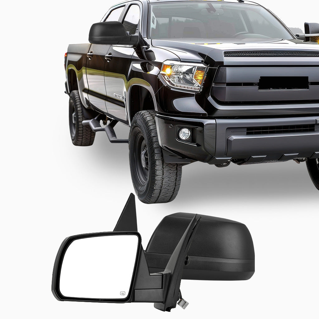 YITAMOTOR® Espejo lateral izquierdo del conductor para Toyota Tundra 2007-2013, plegable manual con calefacción eléctrica