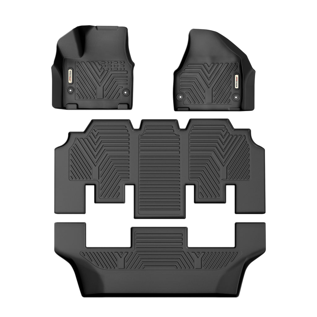 YITAMOTOR® All-Weather Floor Mats Set for 2017-2021 Chrysler Pacifica (Excludes Hybrid Models), 1st, 2nd & 3rd Row Protection