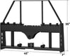 Accesorio de marco de horquilla para paletas de 2500 libras, marco de horquilla para paletas de dirección deslizante de 45" con receptor de enganche de 2" y mangas de lanza para cargadores, tractores, montaje de tacómetro rápido