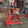 Engine Stand, 1250lbs Capacity Engine Motor Stand with 360 Degree Rotating Head, Heavy-Duty Engine Lift Stand with 6 Swivel Casters, 4 Adjustable Arms, Red