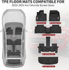 YITAMOTOR® Floor Mats for 2020-2024 Kia Telluride with 2nd Bucket Seats Without Center Console, All Weather Custom Fit for Kia Telluride Floor Mats Liners 3 Row & Cargo Liner (Behind The 3rd Row)
