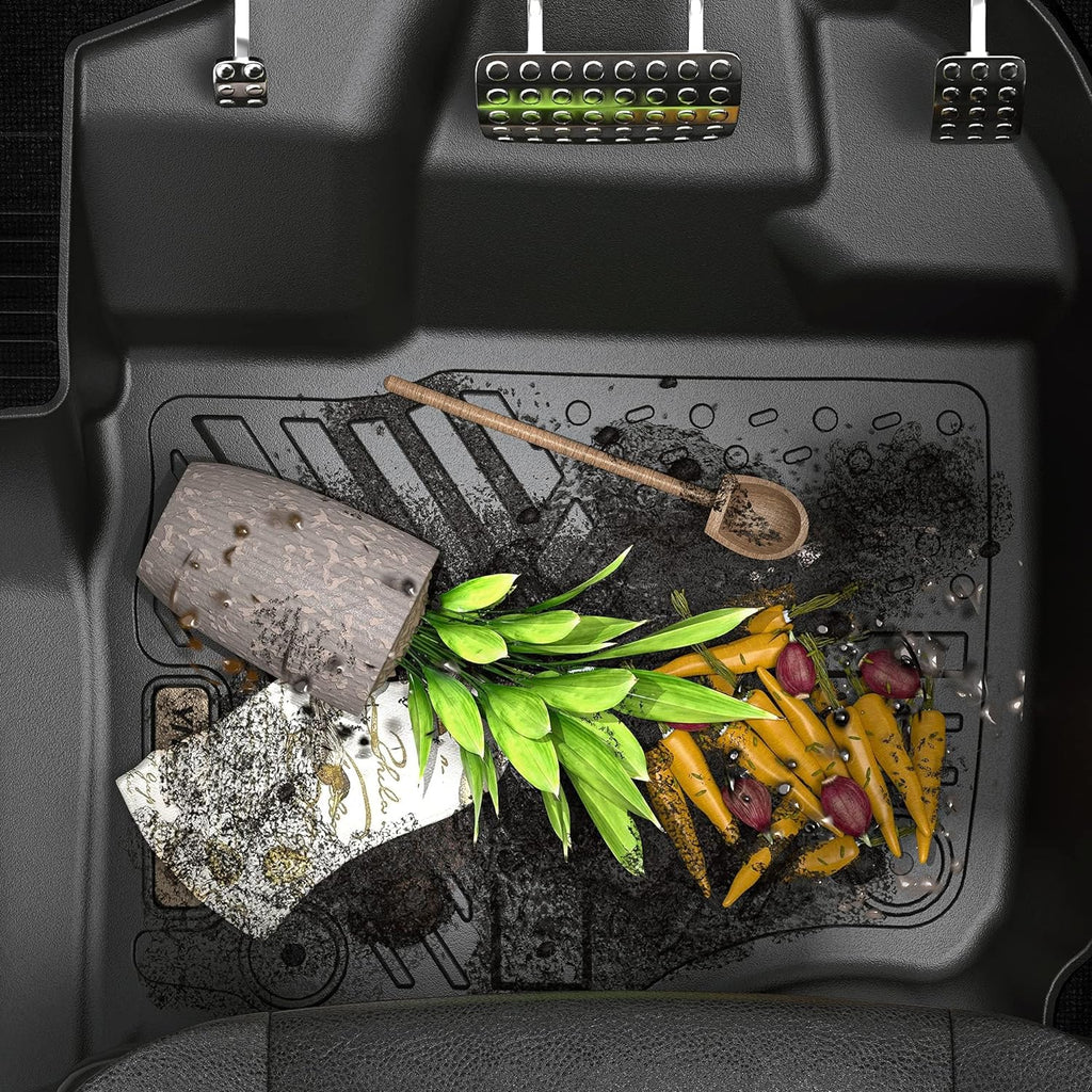 YITAMOTOR® 2020-2024 Kia Telluride Floor Mats & Cargo Liner Set, All-Weather Custom Fit for 3 Rows & Behind 3rd Row, Models with 2nd Bucket Seats (No Center Console)