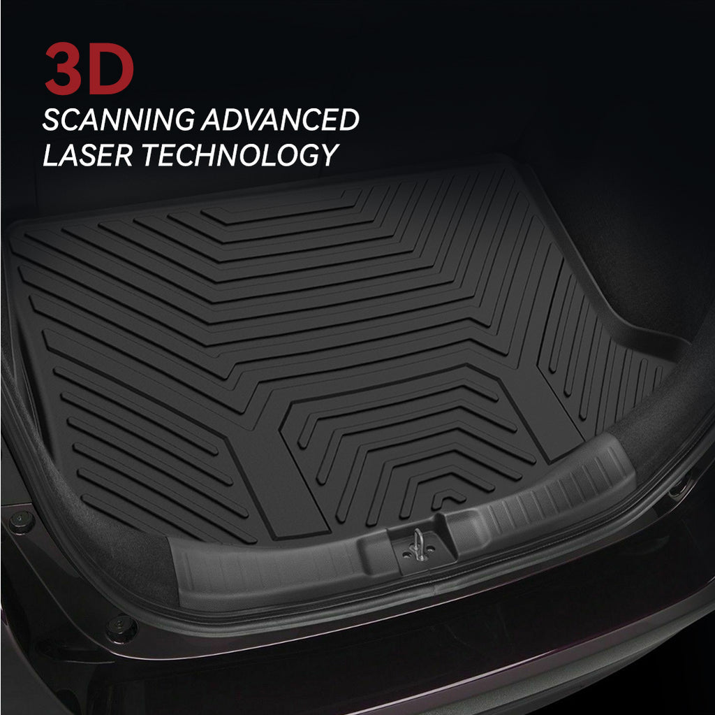 YITAMOTOR® Black TPE All-Weather Cargo Liner for 2010-2017 Chevy Equinox / GMC Terrain, Full Trunk Protection