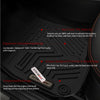 YITAMOTOR® Custom-Fit Black TPE Cargo Liner Floor Mats for 2012-2016 Honda CR-V, All-Weather Protection