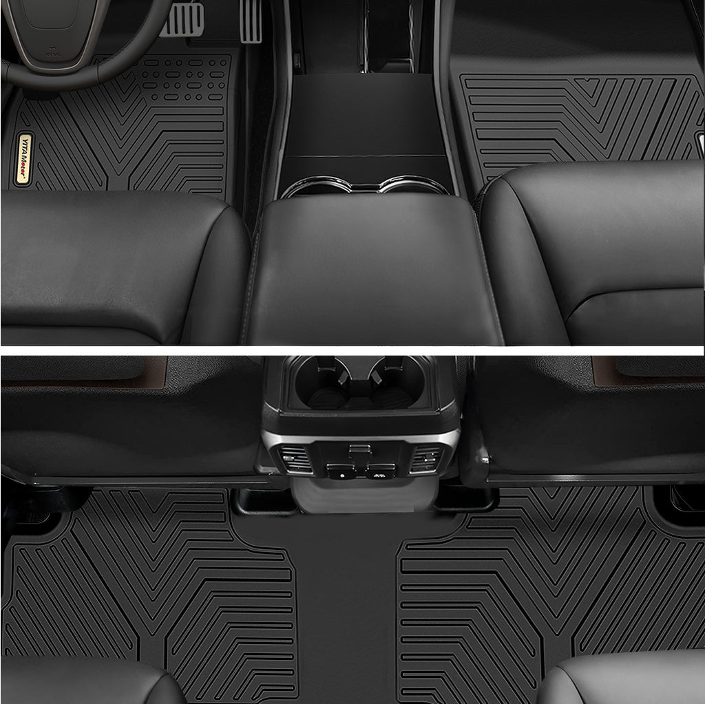 YITAMOTOR® 3-Row Floor Mats & Cargo Trunk Liner for 2020-2024 Hyundai Palisade (Fits Bench Seats), Black Custom Fit Automotive Liners Set
