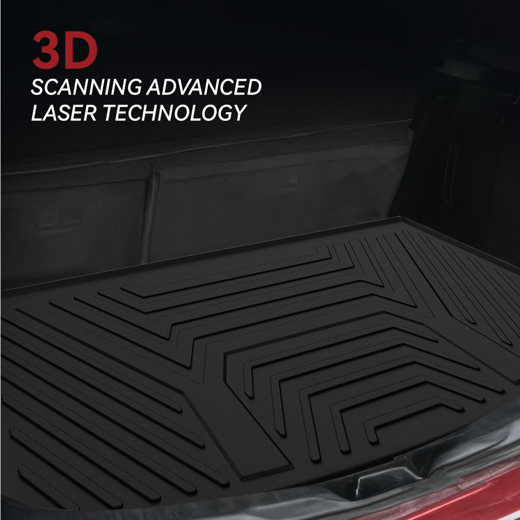 YITAMOTOR® Custom Fit All-Weather Floor Mats for 2022-2025 Honda Civic Sedan (Not for Hatchback), TPE 1st & 2nd Row Floor Liners & Trunk Mat Set