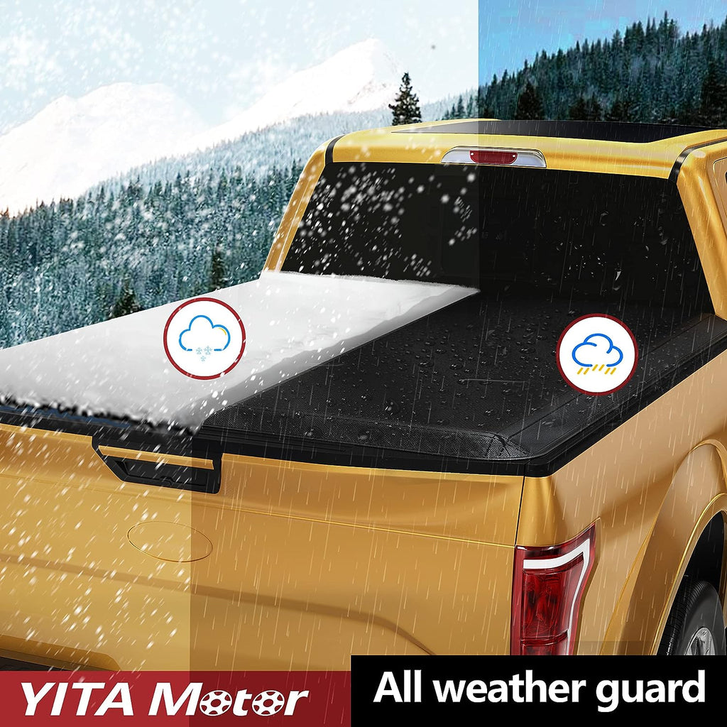 YITAMOTOR® Soft Tri-fold Truck Bed Tonneau Cover Compatible with 2022 2023 2024 Ford Maverick 4.5' (54") Bed