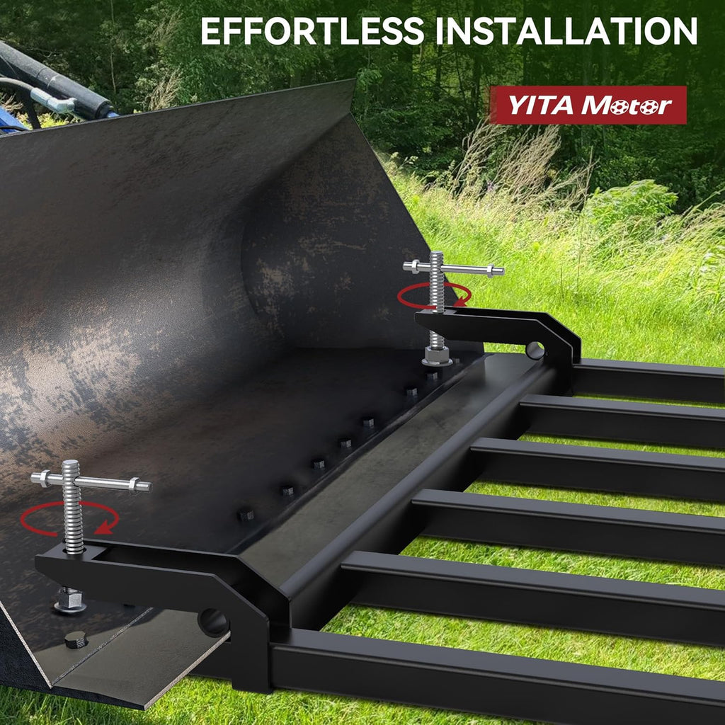 YITAMOTOR® 21" Fork Length Clamp-On Debris Forks Fit 60" Loader Buckets Skid Steers 4000LBS