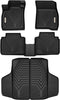YITAMOTOR® Custom TPE All-Weather Floor Mats for 2023-2024 Honda Accord & Hybrid, Full Set for Front, Rear Rows, and Trunk, Black