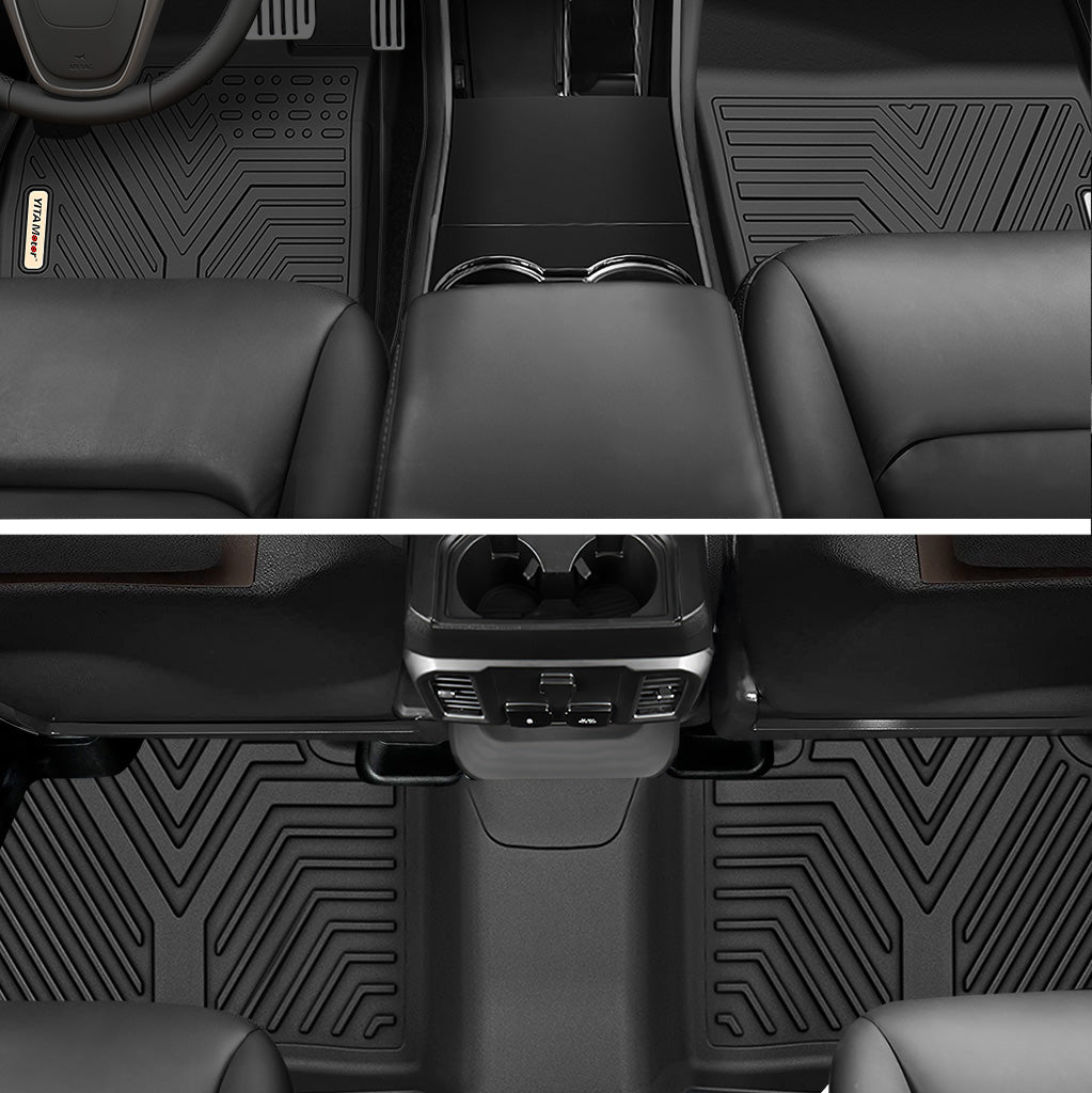 YITAMOTOR® Custom Fit All-Weather Floor Mats for 2022-2025 Honda Civic Sedan (Not for Hatchback), TPE 1st & 2nd Row Floor Liners & Trunk Mat Set