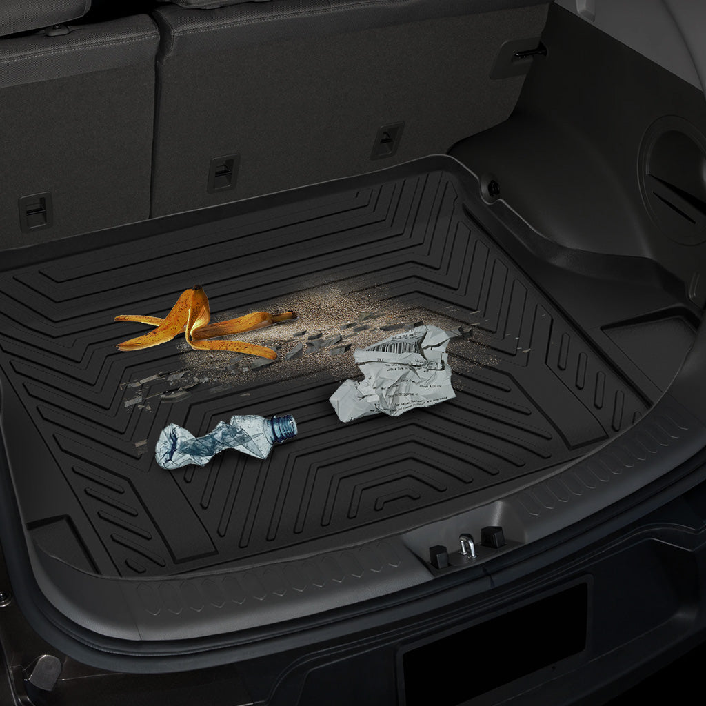 YITAMOTOR® 4PCS All-Weather Floor Mats & Cargo Liner for 2016-2021 Honda Civic Sedan, TPE Front & Rear Protection