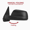 YITAMOTOR® Espejo lateral izquierdo del conductor para Toyota Tundra 2007-2013, plegable manual con calefacción eléctrica
