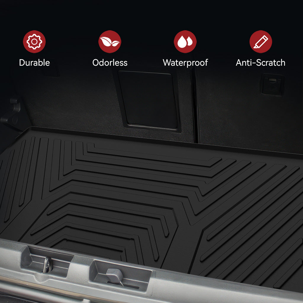 YITAMOTOR® Custom Fit All-Weather Floor Mats for 2022-2025 Honda Civic Sedan (Not for Hatchback), TPE 1st & 2nd Row Floor Liners & Trunk Mat Set