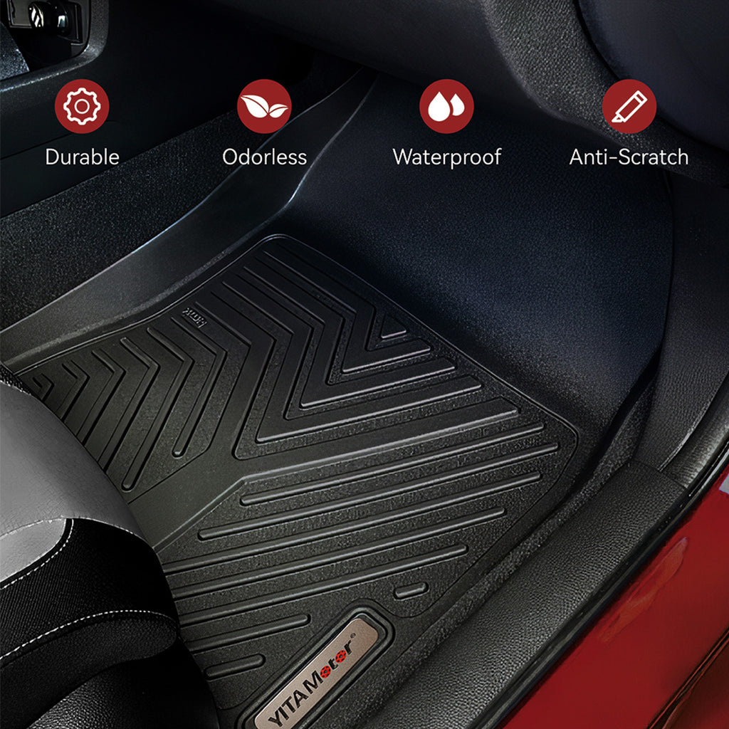 YITAMOTOR® All-Weather Floor Mats Set for 2017-2021 Chrysler Pacifica (Excludes Hybrid Models), 1st, 2nd & 3rd Row Protection