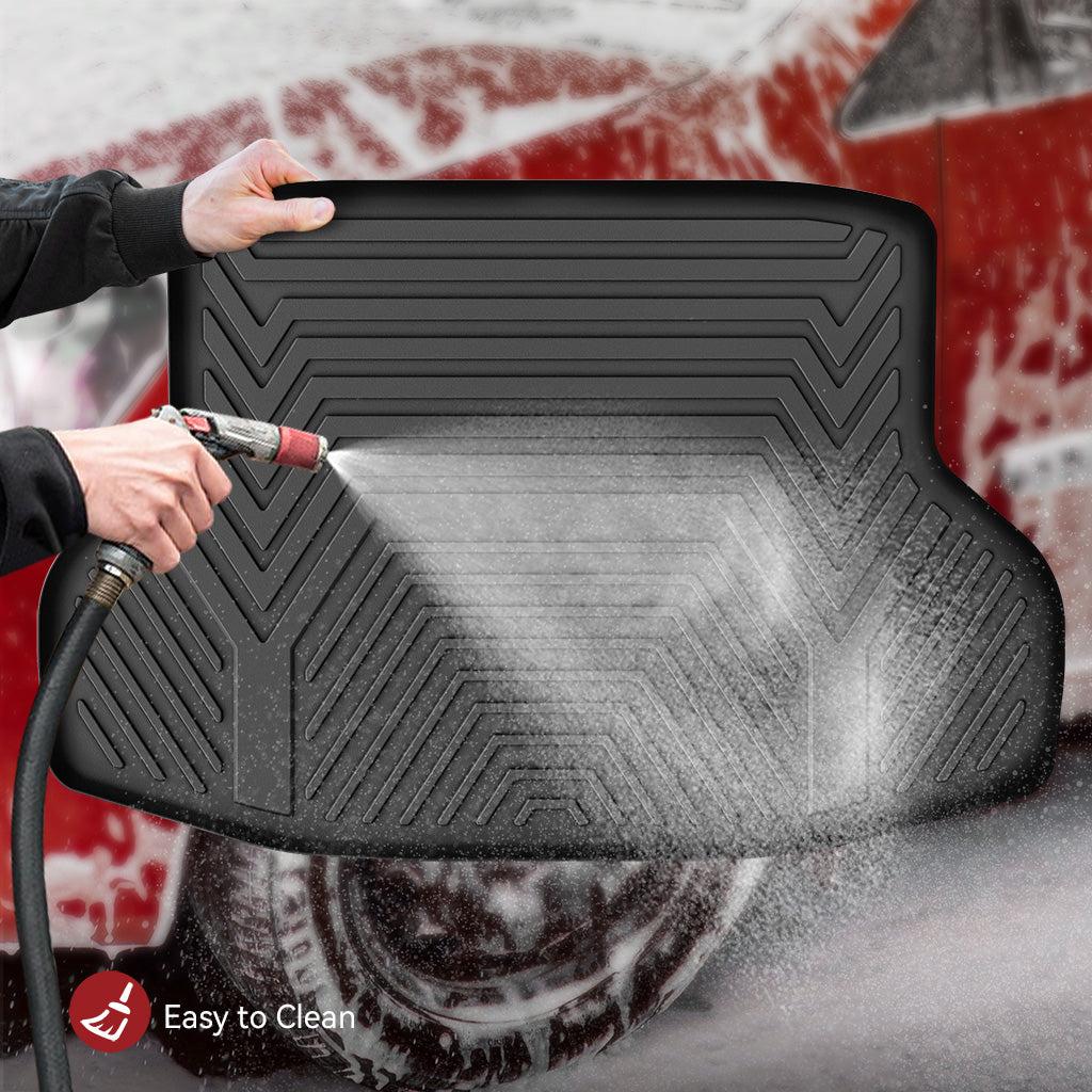 YITAMOTOR® 4PCS All-Weather Floor Mats & Cargo Liner for 2016-2021 Honda Civic Sedan, TPE Front & Rear Protection