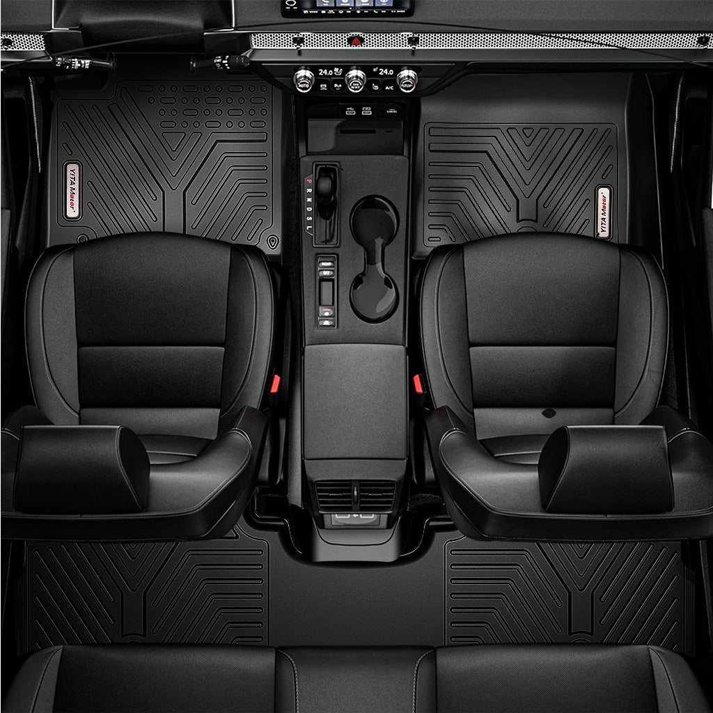 Tapetes YITAMOTOR® para Kia Sorento 2016-2020, revestimientos de piso de TPE negros personalizados, protección para todo tipo de clima en la 1.a y 2.a fila