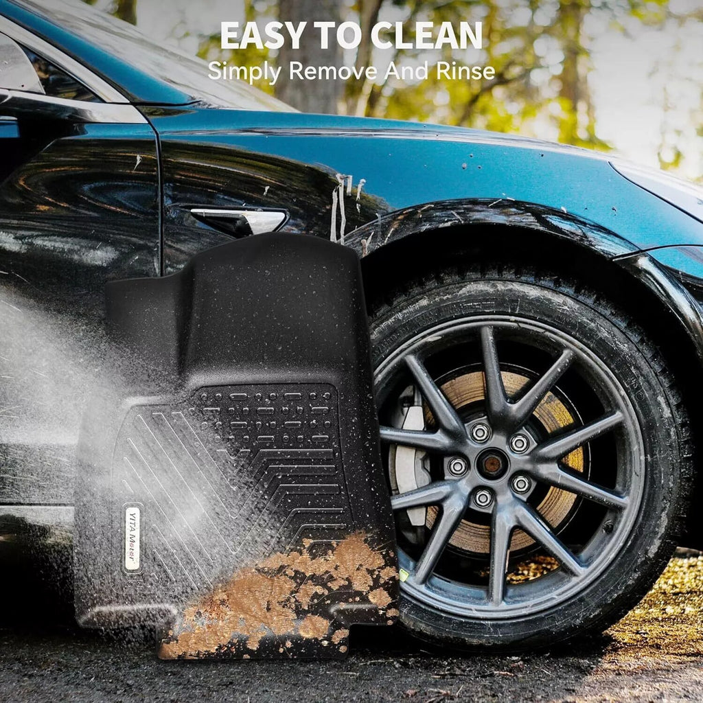 YITAMOTOR® 3D TPE All-Weather Floor Mats & Cargo Liner Full Set for 2020-2024 Tesla Model Y, Waterproof Protection