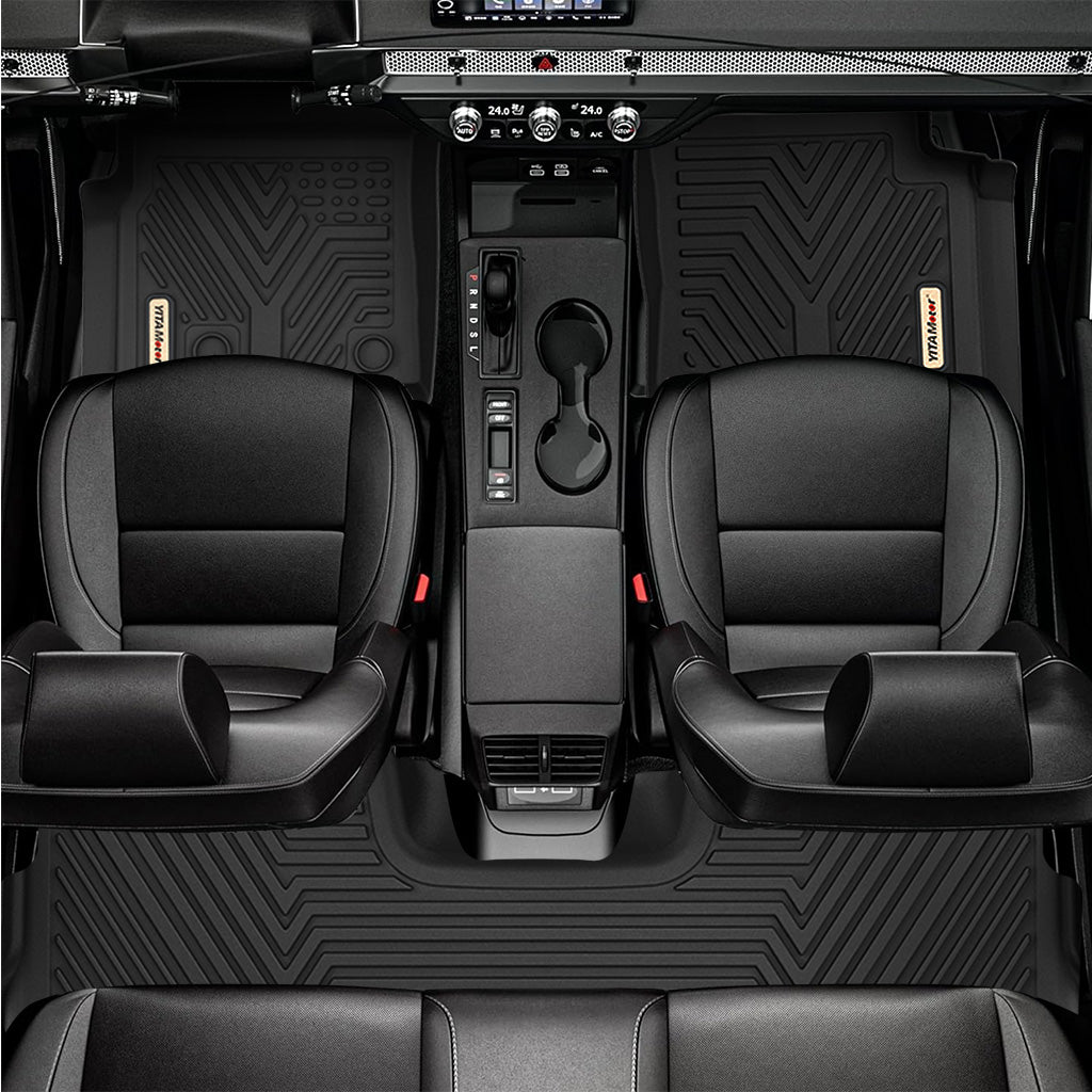 YITAMOTOR® 2015-2024 Ford F150 Super Crew Cab Revestimientos de piso para 1ra y 2da fila Tapetes Protección para todo clima