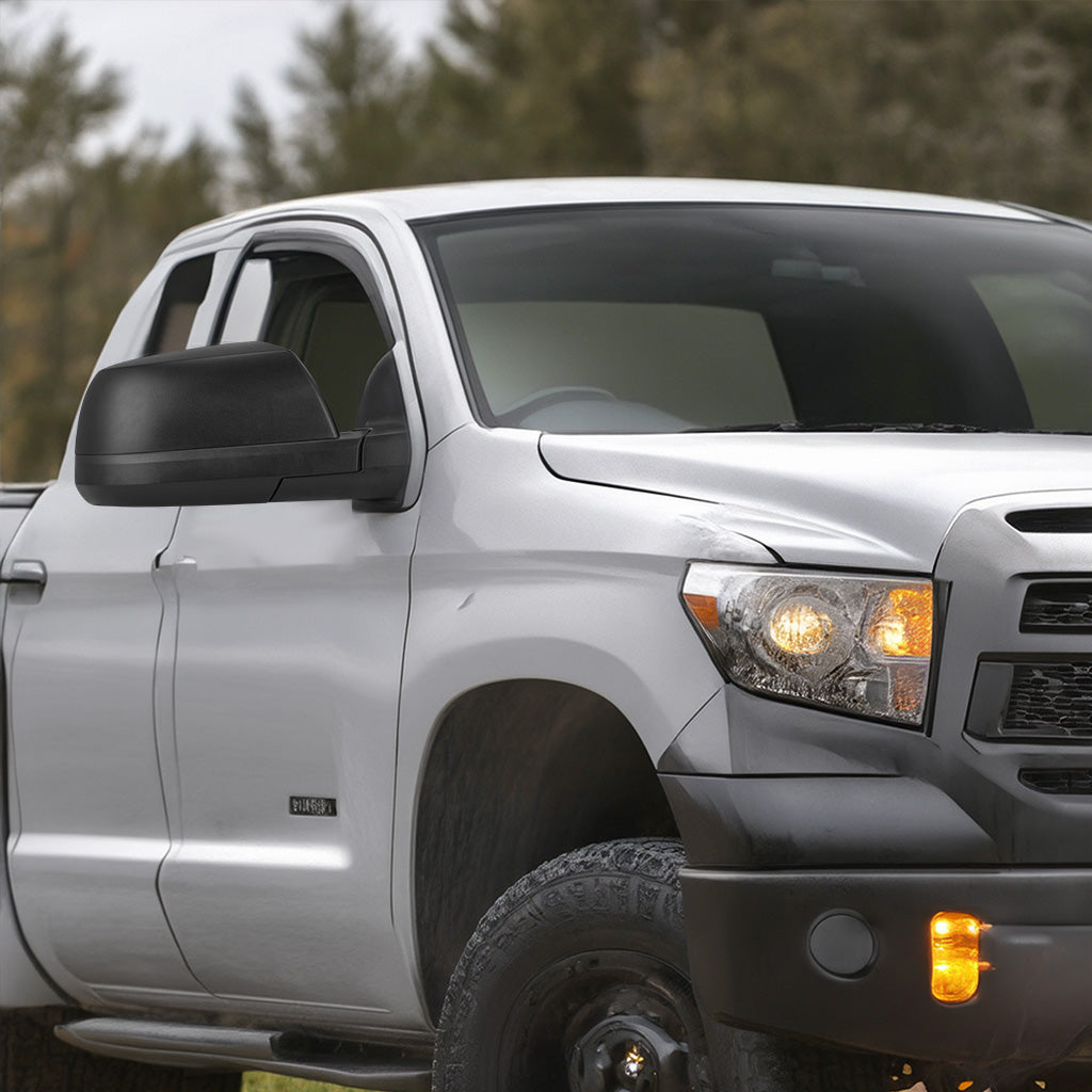 YITAMOTOR® Espejo lateral izquierdo del conductor para Toyota Tundra 2007-2013, plegable manual con calefacción eléctrica