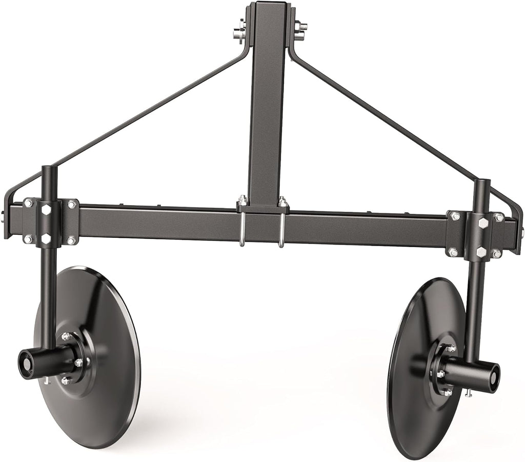 YITAMOTOR® 48.7" Adjustable Disc Bedder, Heavy Duty Garden Disc Plow Compatible for Category 1, 3 Point Quick Hitch for Tractor