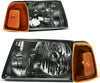 Conjunto de faros delanteros YITAMOTOR® para faros esquineros con lentes ahumados cromados para Ford Ranger 2001-2011